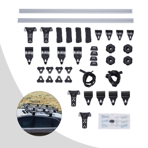 Universal-Dachträger, verstellbare Gepäckstange, Aluminiumlegierung, 3 Haken für die meisten Autos, SUVs