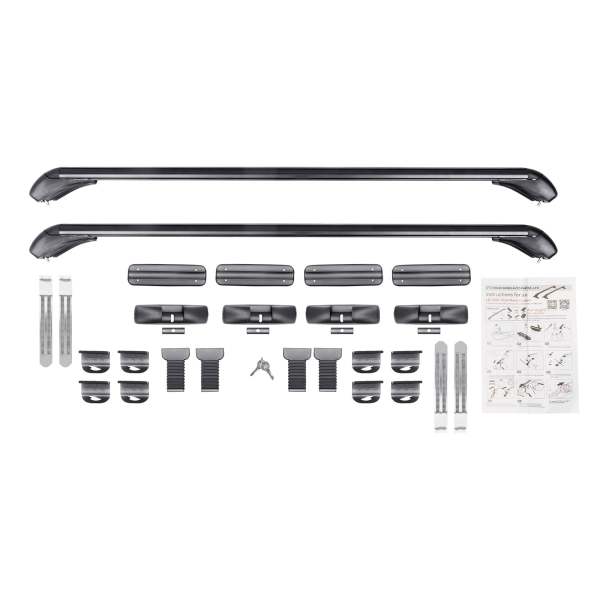 Dachträger Aluminium Dachgepäckträger Auto 2-teiliger Universal Kreuzschienen  Relingträger