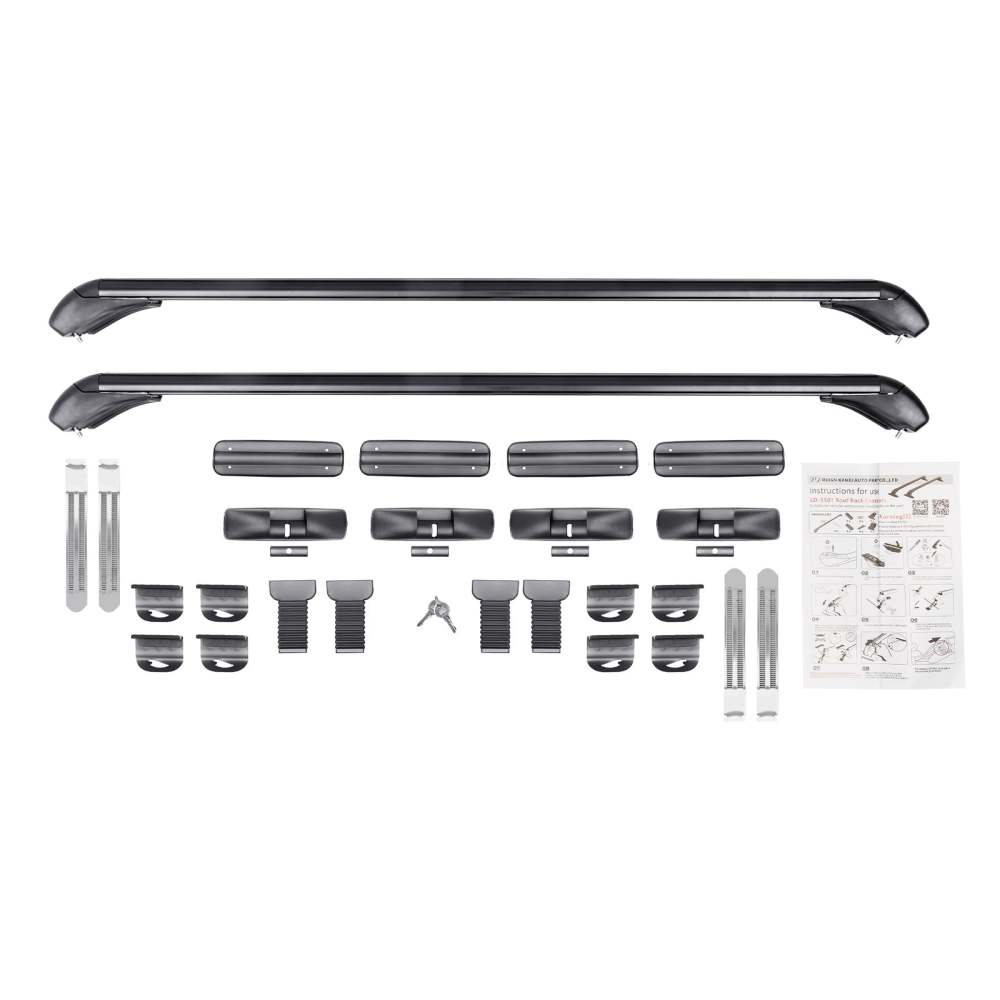 Dachträger Aluminium Dachgepäckträger Auto 2-teiliger Universal Kreuzschienen  Relingträger Dachträger Aluminium Dachgepäckträger Auto 2-teiliger Universal Kreuzschienen  Relingträger