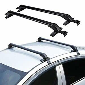 Dachträger Aluminium Dachgepäckträger Auto 2-teiliger Universal Kreuzschienen Relingträger Dachträger Aluminium Dachgepäckträger Auto 2-teiliger Universal Kreuzschienen Relingträger