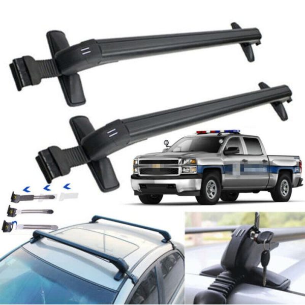 Dachträger Aluminium Dachgepäckträger Auto 2-teiliger Universal Kreuzschienen Relingträger Dachträger Aluminium Dachgepäckträger Auto 2-teiliger Universal Kreuzschienen Relingträger