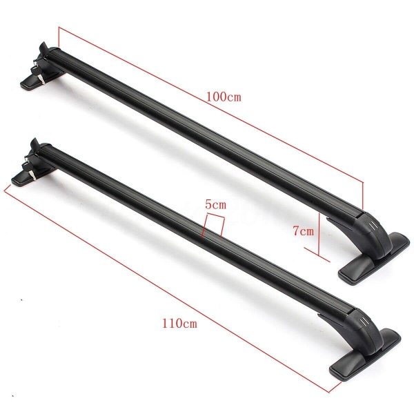 Dachträger Aluminium Dachgepäckträger Auto 2-teiliger Universal Kreuzschienen  Relingträger