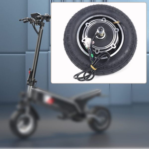 10 Zoll Antriebsradmotor, Elektroroller Motor Nabenmotor 36V 350W, für 10-Zoll-Trommelbremsnabenmotor, für Elektrofahrrad, , Scooter