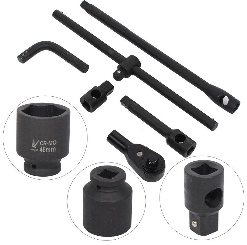 26pcs Steckschlüsselsatz Stecknüsse 3/4"&1" 21-65mm  Stecknüsse Auto Nusskasten LKW Ratschenkasten Werkzeugset