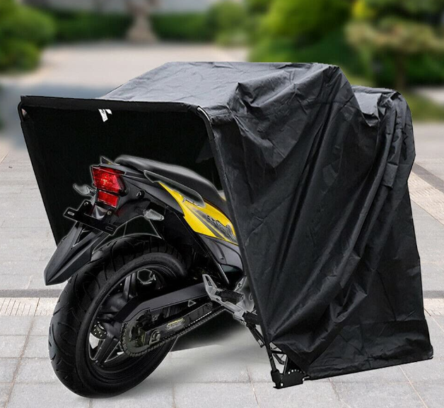 Faltbar Motorradgarage Motorradabdeckung Motorrad Abdeckplane Sommer & Winter Abdeckung 600D