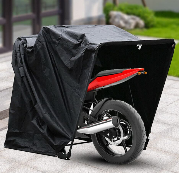 Faltbar Motorradgarage Motorradabdeckung Motorrad Abdeckplane Sommer & Winter Abdeckung 600D