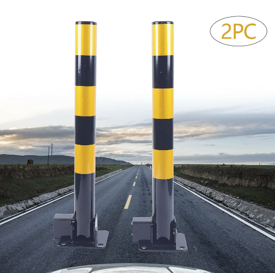 2xParkbarriere Parkplatz Schranke Sicherheitspfosten Poller abschließbar Einfahr