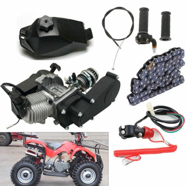 49CC 2-Takt-Motor-Fahrrad-Umrüstsatz Start Engine Motor Kit für Pocket Mini Dirt Bike Scooter