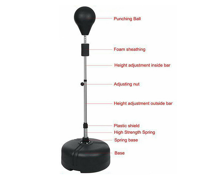 Boxen Boxsack 120-160cm Punchingball Boxsack Standboxsack Verstellbar Boxbirne