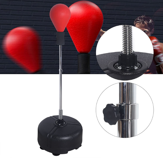 120-160cm Erwachsene Boxsack Sport Boxball Verstellbares Boxreaktionsziel Rot