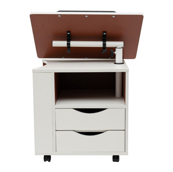 CNCEST Funktioneller Drehbarer Nachttisch, Multifunktionales Bücherregal, Multifunktionales Leseregal