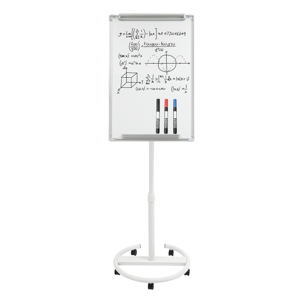 Einseitiges Zeichenbrett, höhenverstellbares Zeichenbrett, tragbares magnetisches Whiteboard – weißes Regal Einseitiges Zeichenbrett, höhenverstellbares Zeichenbrett, tragbares magnetisches Whiteboard – weißes Regal
