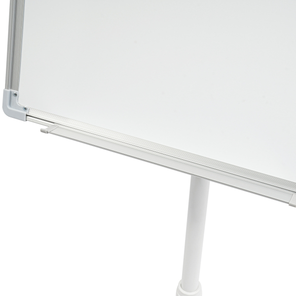 Einseitiges Zeichenbrett, höhenverstellbares Zeichenbrett, tragbares magnetisches Whiteboard – weißes Regal Einseitiges Zeichenbrett, höhenverstellbares Zeichenbrett, tragbares magnetisches Whiteboard – weißes Regal