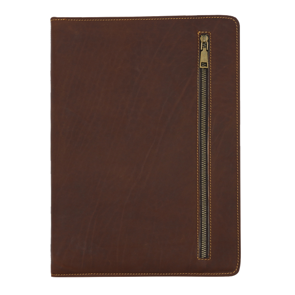 Leder-Portfolio, Binder, Lebenslauf, Padfolio mit Reißverschluss