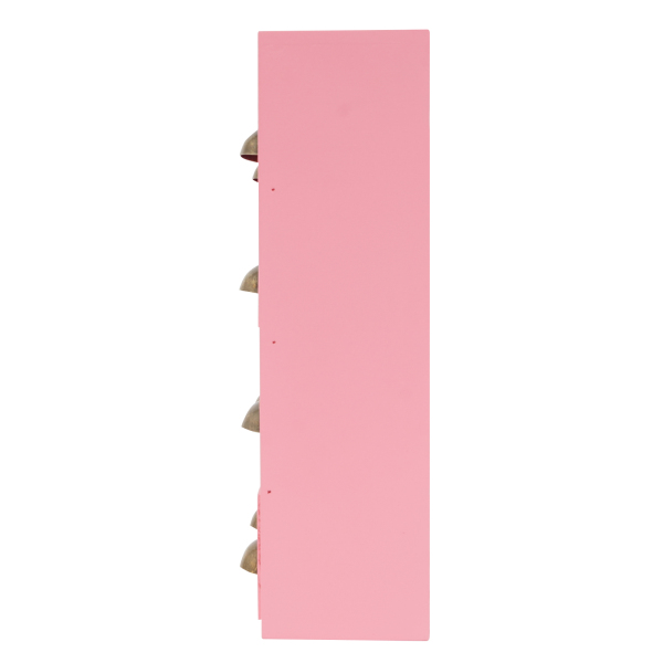 Schubladen-Aufbewahrungsschrank, 16-Schubladen-Schrank, Medizinschrank aus Holz, Schubladen-Organizer für den Schreibtisch – Pink