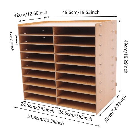 Dokumentenablage A4 Holz Office Aktenablage Multifunktionales Schreibtisch Aktenregal