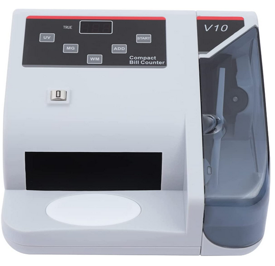 Tragbarer Geldzähler Falschgelderkennung 600pcs/min Banknotenzähler Mehrwährungs-Zählmaschine 100-240V mit LED Anzeige