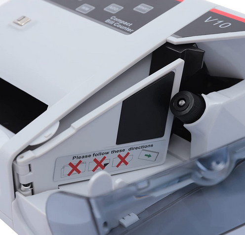 Tragbarer Geldzähler Falschgelderkennung 600pcs/min Banknotenzähler Mehrwährungs-Zählmaschine 100-240V mit LED Anzeige