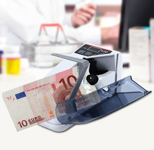 Handheld Geldzählmaschine,Mobile Geldzähler mit Zählfunktion und LED Display 99 max 600pc/min