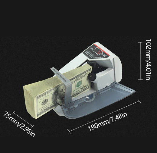 Handheld Geldzählmaschine,Mobile Geldzähler mit Zählfunktion und LED Display 99 max 600pc/min