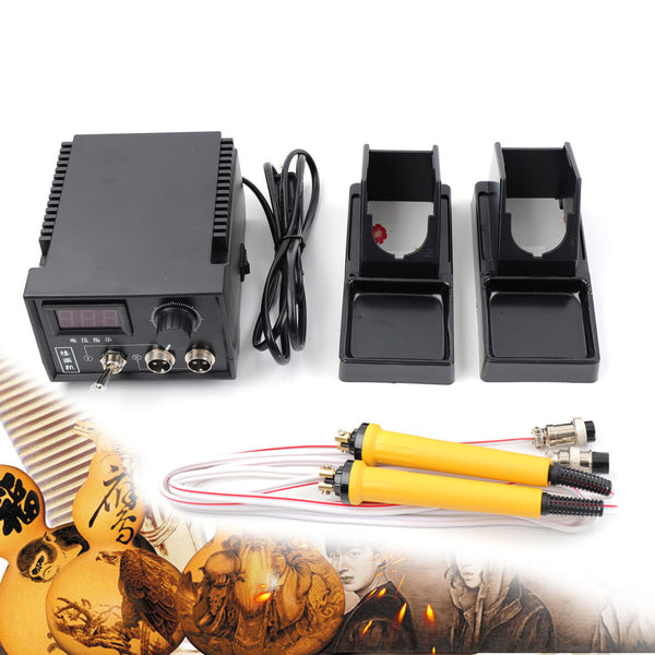 60W Lötkolben Brandmalkolben Brandmalerei Maschine Satz Für Holzwerk