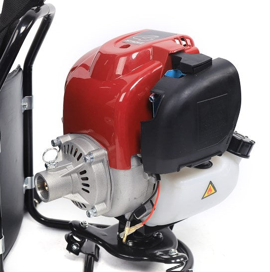 Benzin Motorsense Rückentragbare 4-Takt Motorsense 2 in 1 Freischneider 1,4 PS,4500-8500 U/min Tragegurt Rasentrimmer