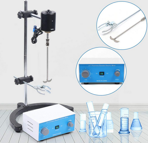 60W 3000 U/min Elektrorührer Rührwerk Laborrührer Labor Rührgerät Überkopfrührer Stellbarer