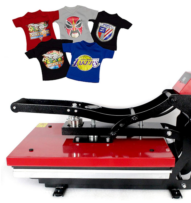 Transferpresse 40cmx50cm Textilpresse Hitzepresse mit Temperatur- Zeitcontroller für T-Shirts Kappen Hüte