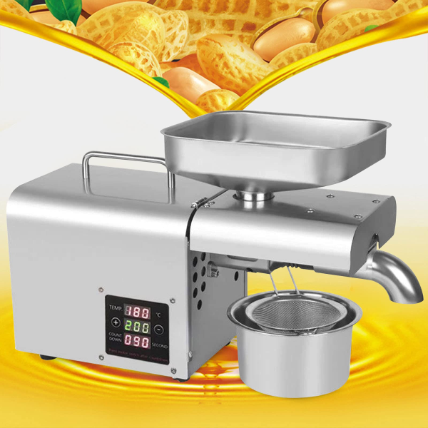 610W Automatische Ölpressmaschine Mit Temperaturkontrolle Expeller Ölmühle 3-6kg/h Rohstoff