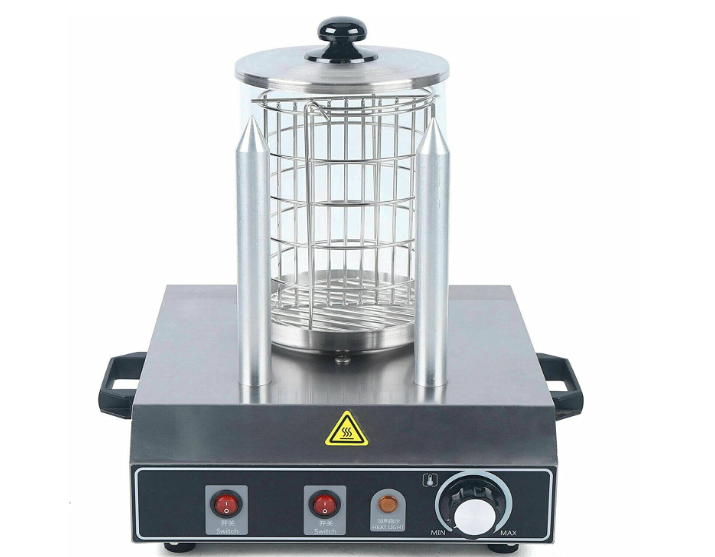 Profi Hot Dog Maker mit 2 Heizspießen Edelstahl zum erhitzen von Würsten und aufwärmen