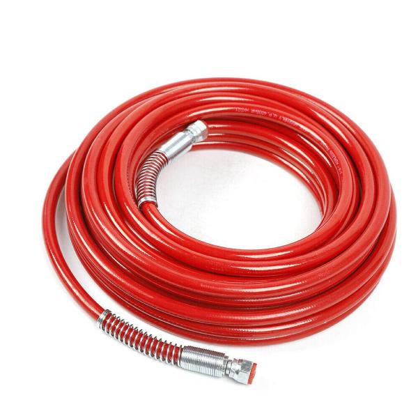15m 1/4" Airless Spritzgerät Hochdruck Sprühschlauch Faserschlauch 3300 PSI Rot