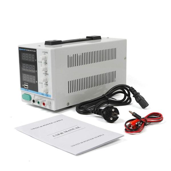Labornetzgerät Trafo Regelbar Netzteil 0-30V 0-10A, LED-Digitalanzeige Netzgerät mit USB Schnittstelle, Fabrik, Wartung Stromversorgung