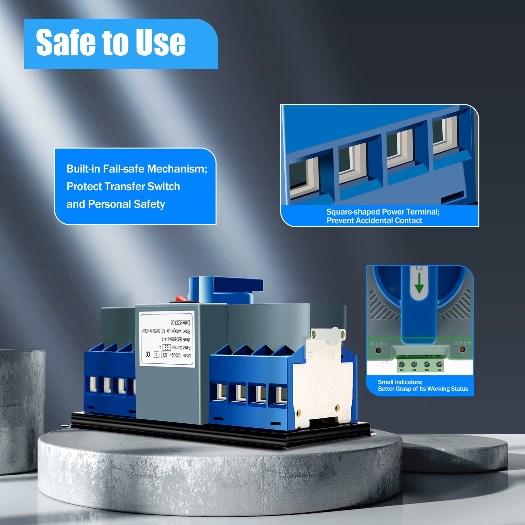 Automatischer Umschalter 6-63A 4P Dual Power Automatischer Übertragungsschalter