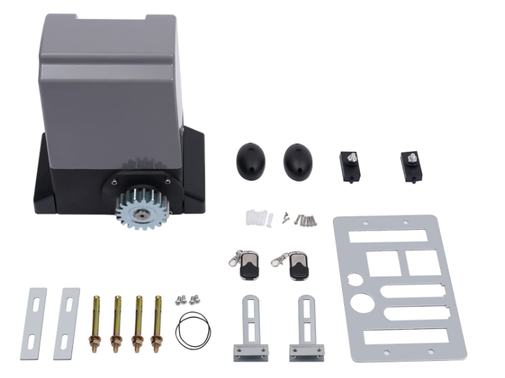 220V Elektrischer Schiebetorantrieb Toröffner mit 2 Fernbedienungen