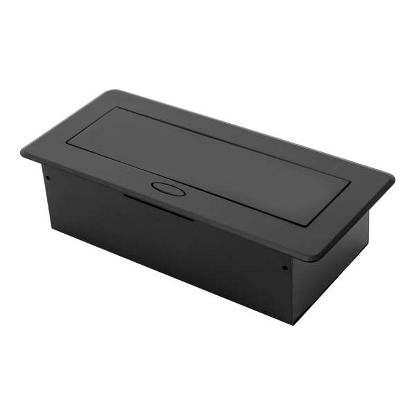 Einziehbare Tischsteckdose Steckdosen mit 2 EU LAN HDMI und 5V 2A USB Typec Ladegeräten Schwarz