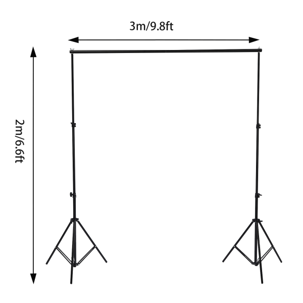 2 x 3 m Hintergrundständer, verstellbarer Hintergrundständer, Hintergrundhalter für Neugeborenenfotografie, Produktaufnahmen