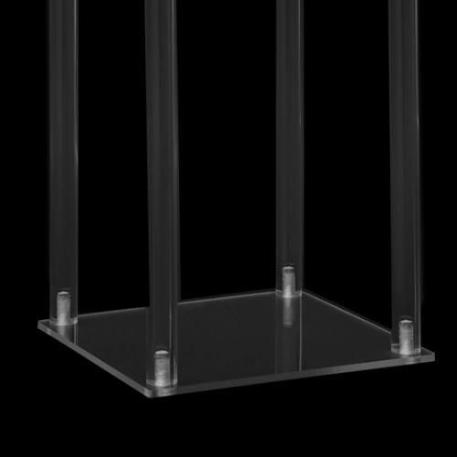 Acryl Blumenständer Metall Vase Stand Boden Metallsäule Weiß 2 Stücke Rechteck Tischdekoration Hintergrunds