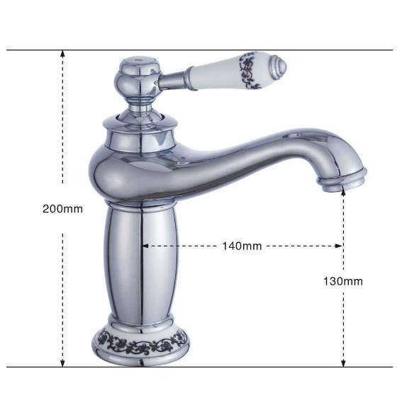 Retro elegant Klassischer Einhebel Wasserhahn Waschbecken
