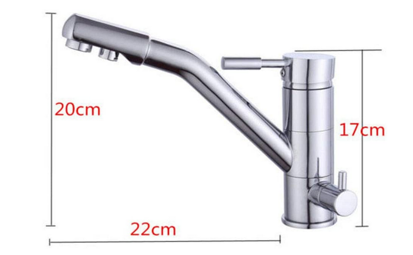 3 in 1 Küche Wasserfilter Armatur-3 Wege Wasserhahn Osmose Anlage Tap Drehbar