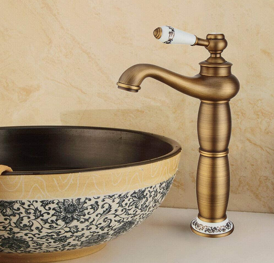 Nostalgische Retro Wasserhahn Einhebel Armatur Waschbecken Küche Bad