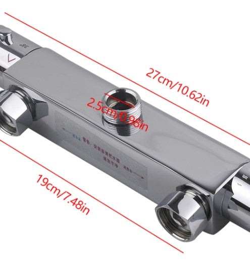 Thermostat Bad Armatur Duscharmatur Wasserhahn Brausearmatur für G3 / 4 Schläuche geeignet