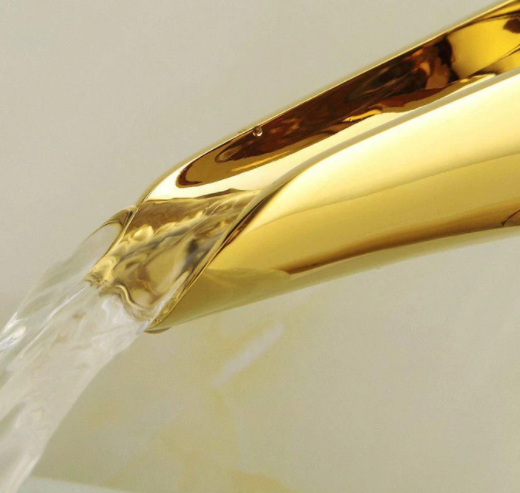 Retro Gold Waschtisch-Armatur Waschbecken Bad Wasserhahn Waschbeckenarmatur Einhebelmischer Badarmatur