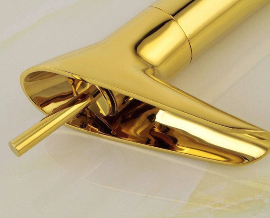 Retro Gold Waschtisch-Armatur Waschbecken Bad Wasserhahn Waschbeckenarmatur Einhebelmischer Badarmatur