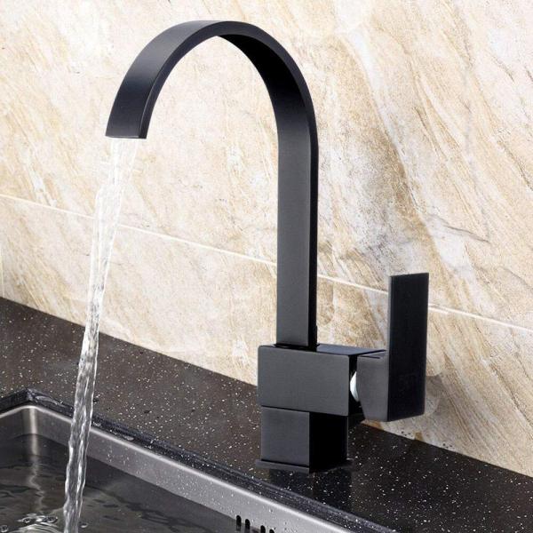 Küchenarmatur mit 360° Schwenkbar Wasserhahn Einhand-Spültischbatterie einfache Rückführung Kaltes und Heißes Wasser