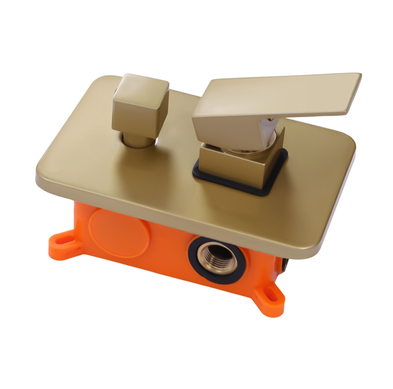 Unterputz-Brausegarnitur Set Gebürstetes Gold 12 Zoll Regenbrause Set mit Duschkopf Handbrause