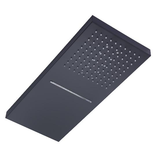 Unterputz-Brausearmaturenset Schwarz Thermostat-Brausesystem Regenbrause-Set mit Duschkopf Handbrause für Badewannen