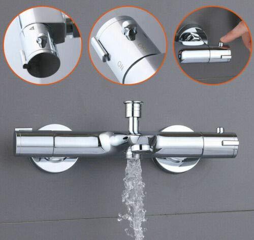 CNCEST Badewannenarmatur 38°C Sicherheitsschutz Thermostat Wannenarmatur Verdicktes PVD