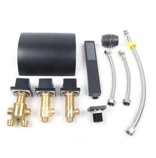 5 Loch Wannenrandarmatur Badewannenarmatur Badwanne Armatur Handbrause für Badewannen Wannenrand