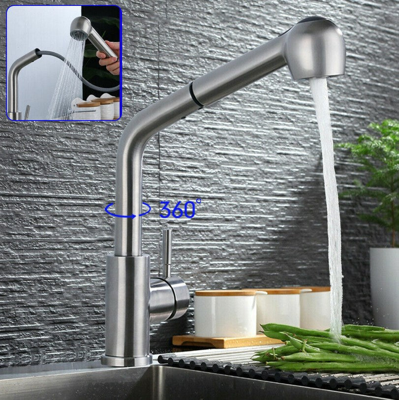 360° Küchenarmatur Wasserhahn Drehbar Ausziehbar Wasserhahn