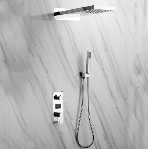 CNCEST Dusch Armatur Duschset Wandmontage Regendusche Brause Bad Duschsystem für Chrom G1/2